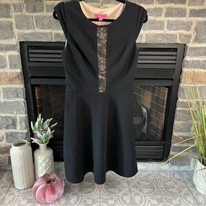 Betsy Johnson Dress - Black & Lace - Size 8